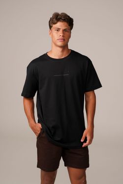 camiseta regular dane-se vertical preto