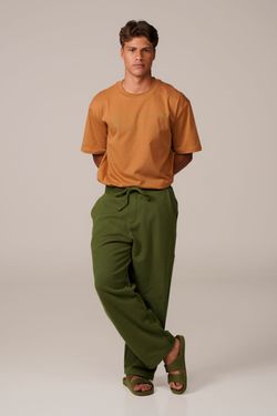 calça moletom baggy musgo
