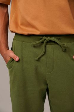 calça moletom baggy musgo