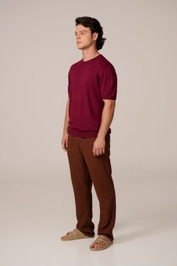 camiseta tricot egipcio bordô