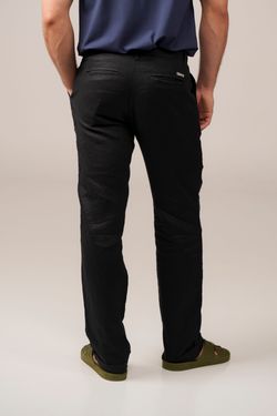 calça alfaiataria puro linho preto