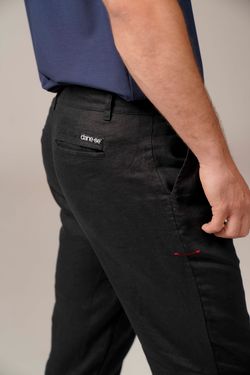 calça alfaiataria puro linho preto