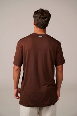 camiseta comfy mini traço marrom