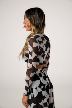 cropped tule bauhaus pb p&b estampado