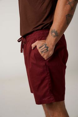 short sarja bordô