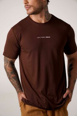 camiseta comfy pare respire marrom