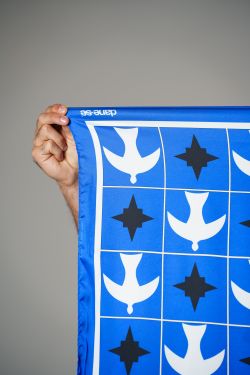 lenço igrejinha Athos Bulcão azul