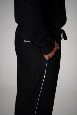 calça linho debrum preto