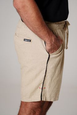short linho debrum natural