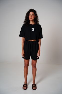 short linho debrum preto
