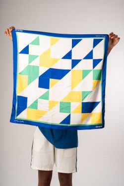 lenço athos lapa br26 amarelo estampado