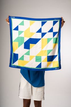 lenço athos lapa br26 amarelo estampado