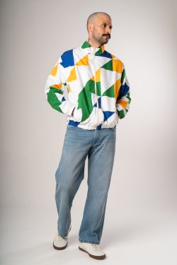 corta vento athos lapa br26 amarelo estampado