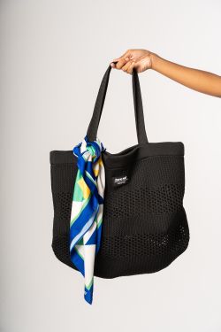 bolsa retilínea tricot preto