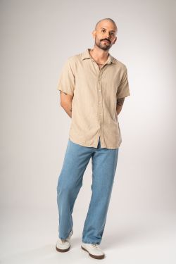 camisa linho mc plano bsb natural