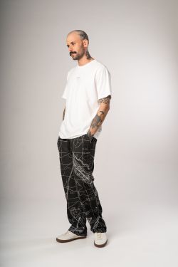 calça linho plano bsb p&b