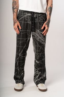 calça linho plano bsb p&b
