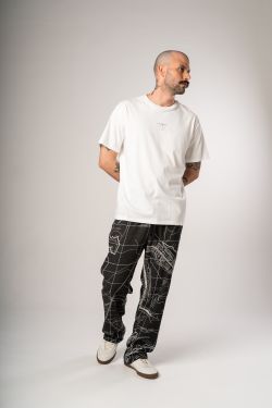 calça linho plano bsb p&b