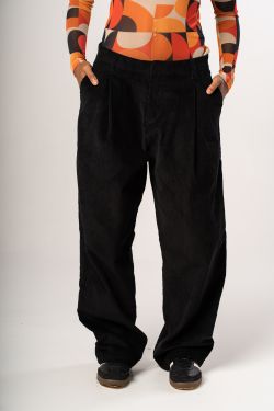 calça baggy veludo preto