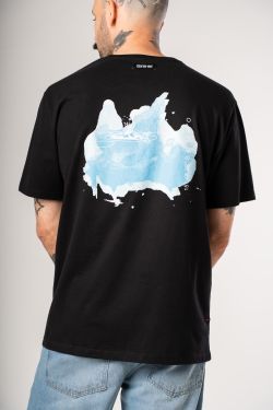 camiseta catedral aquarela preto