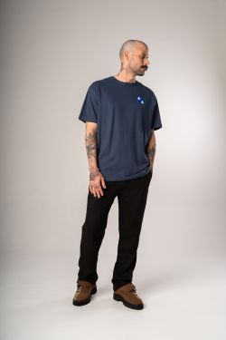 camiseta igrejinha grid marinho