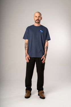 camiseta igrejinha grid marinho