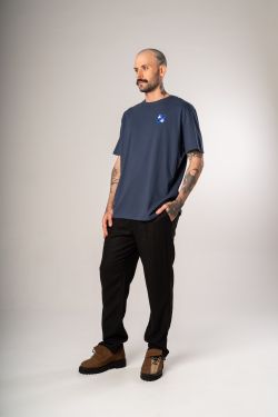 camiseta igrejinha grid marinho