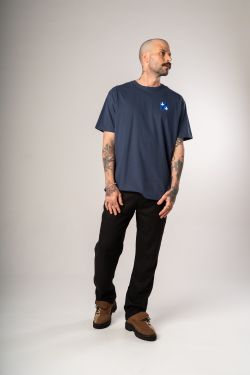 camiseta igrejinha grid marinho