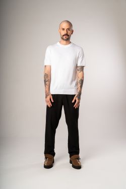 camiseta tricot egipcio branco