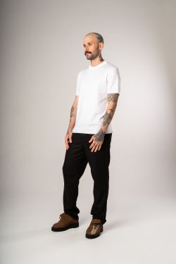 camiseta tricot egipcio branco