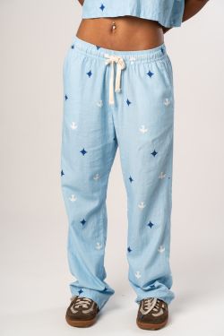 calça linho igrejinha natividade azul