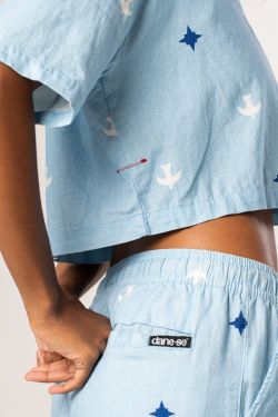 calça linho igrejinha natividade azul