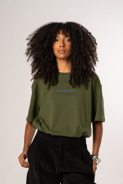 camiseta regular dane-se vertical musgo