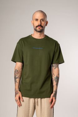 camiseta regular dane-se vertical musgo