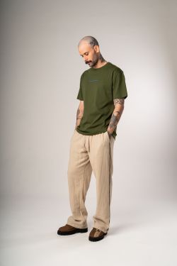 camiseta regular dane-se vertical musgo