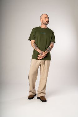camiseta regular dane-se vertical musgo