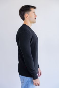 sueter tricot egipcio preto