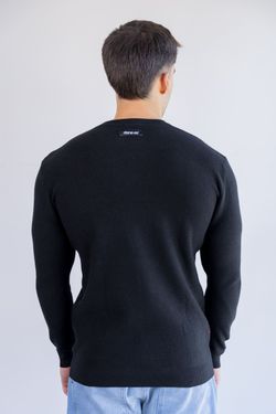 sueter tricot egipcio preto