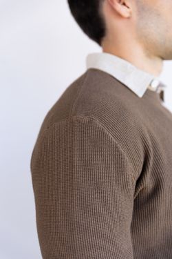 sueter tricot egipcio marrom