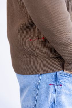 sueter tricot egipcio marrom