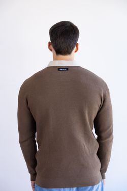 sueter tricot egipcio marrom