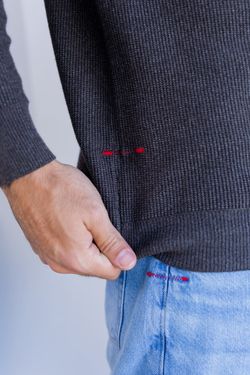 sueter tricot egipcio chumbo