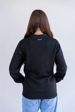 sueter tricot egipcio gola polo preto