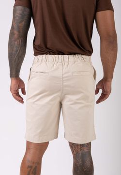 short sarja alfaiataria natural