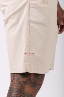 short sarja alfaiataria natural