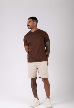 short sarja alfaiataria natural