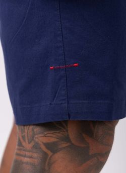 short sarja alfaiataria marinho