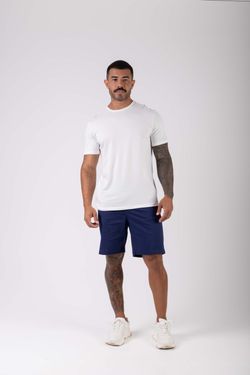 short sarja alfaiataria marinho