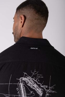 camisa linho mc plano bsb costas preto