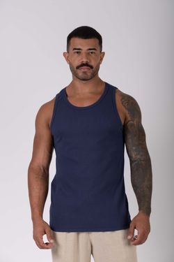 regata americana slim marinho